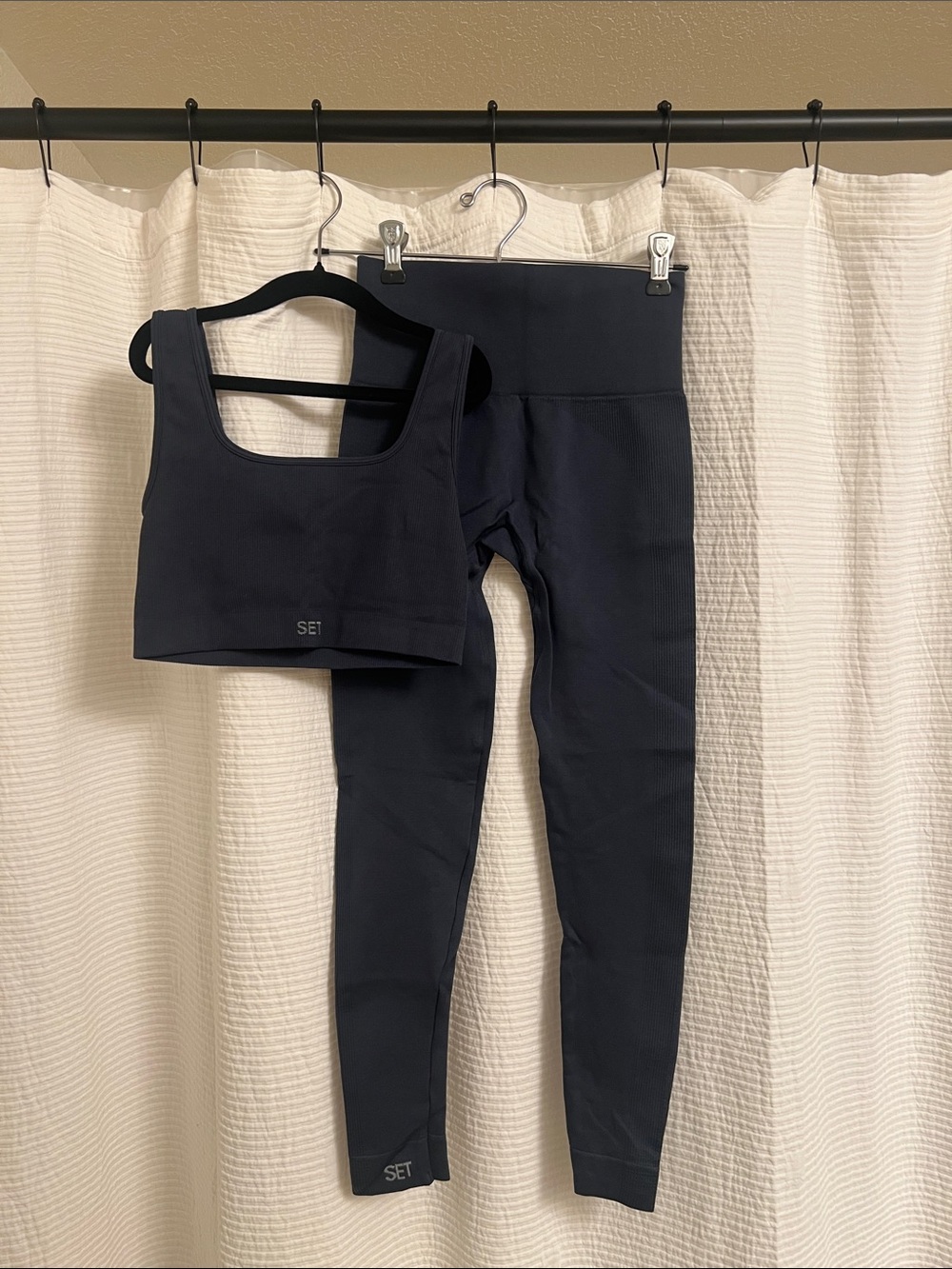 Navy Blue SET Active Sculptflex Sports Bra & Leggings Set